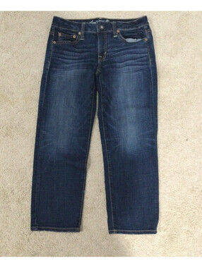 American Eagle Boy Crop Women's size 4 Dark Wash Blue Denim jeans